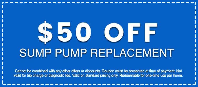 Discounts on Sump Pump Replacement